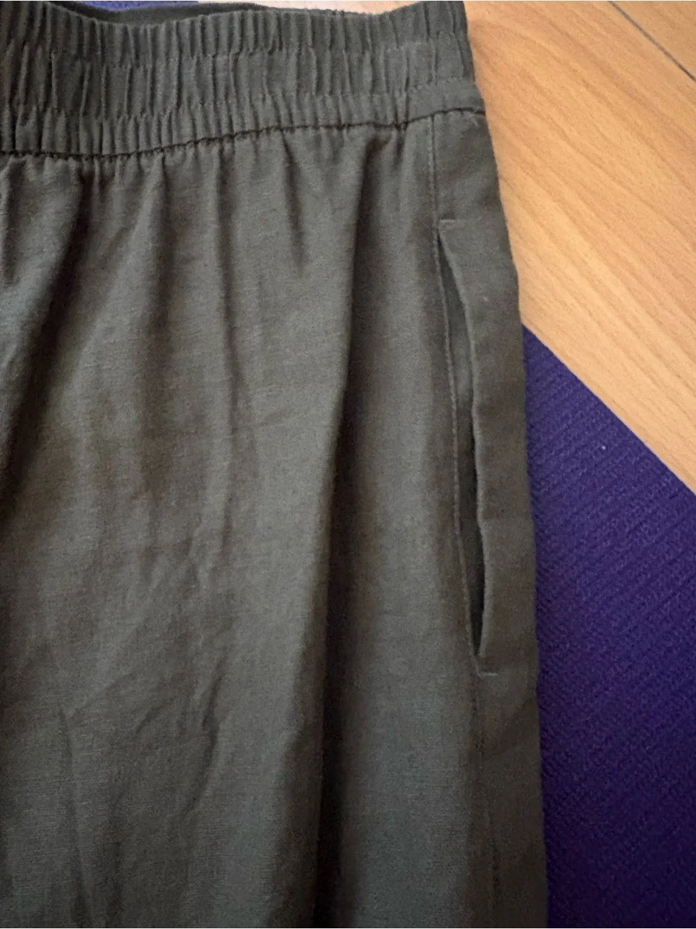 Zara Women’s Olive Green Linen Pants